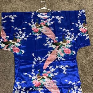 Silk Japanese kimono style mid length dress